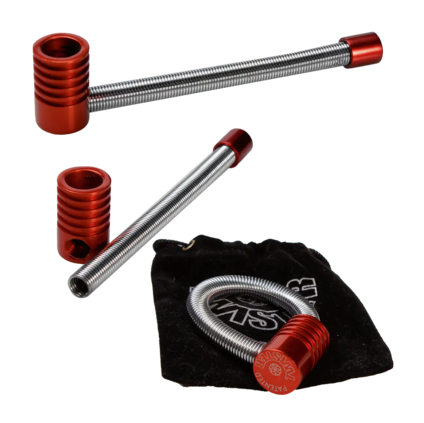 Twister Spring Pipe L oranssi taivutettava teräksinen metallipiippu 150 mm - Kaninkolo verkkokauppa