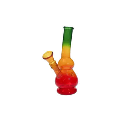 Near Dark Rasta-lasibongi, alle 35cm. Laadukas lasibongi ikonisilla Rasta-väreillä.