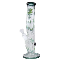 Black Leaf Leaffly Cylinder Bong Ice Bent, alle 35cm lasibongi.