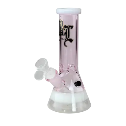 Alle 35cm Black Leaf Beaker Pipe mini Ice pink lasibongi. Kompakti, tyylikäs ja jäähdyttävä.