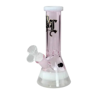 Alle 35cm Black Leaf Beaker Pipe mini Ice pink lasibongi. Kompakti, tyylikäs ja jäähdyttävä.