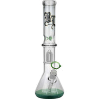 Black Leaf Glass Icebong 4-arm Percolator Green 40cm