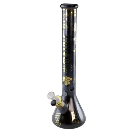 Near Dark BLAZE Ice Bong kulta/antrasiitti matta. Yli 35cm lasinen jääbongi.