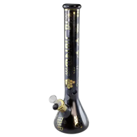 Near Dark BLAZE Ice Bong kulta/antrasiitti matta. Yli 35cm lasinen jääbongi.