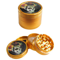 Black Leaf Mexican Skull Grinder 4-osainen pronssi