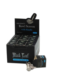 Black Leaf Bowl Stainless Steel Screen with Handle 15mm 3kpl