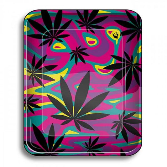 Rolling Tray "Neon Leaf"
