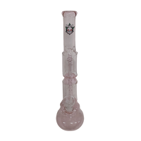 Mad Rabbit 2x4 Percolator Jääbongi 40cm kirkkaasta borosilikaattilasista, jossa kaksi 2x4-perkolaattoria, diffuusori ja jääpidike.