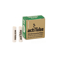 Actitube Extra Slim 10kpl aktiivihiilisuodatinpakkaus ja ohuet keraamiset suodattimet