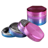 Alu Grinder 4 iridescent pink blue 63mm