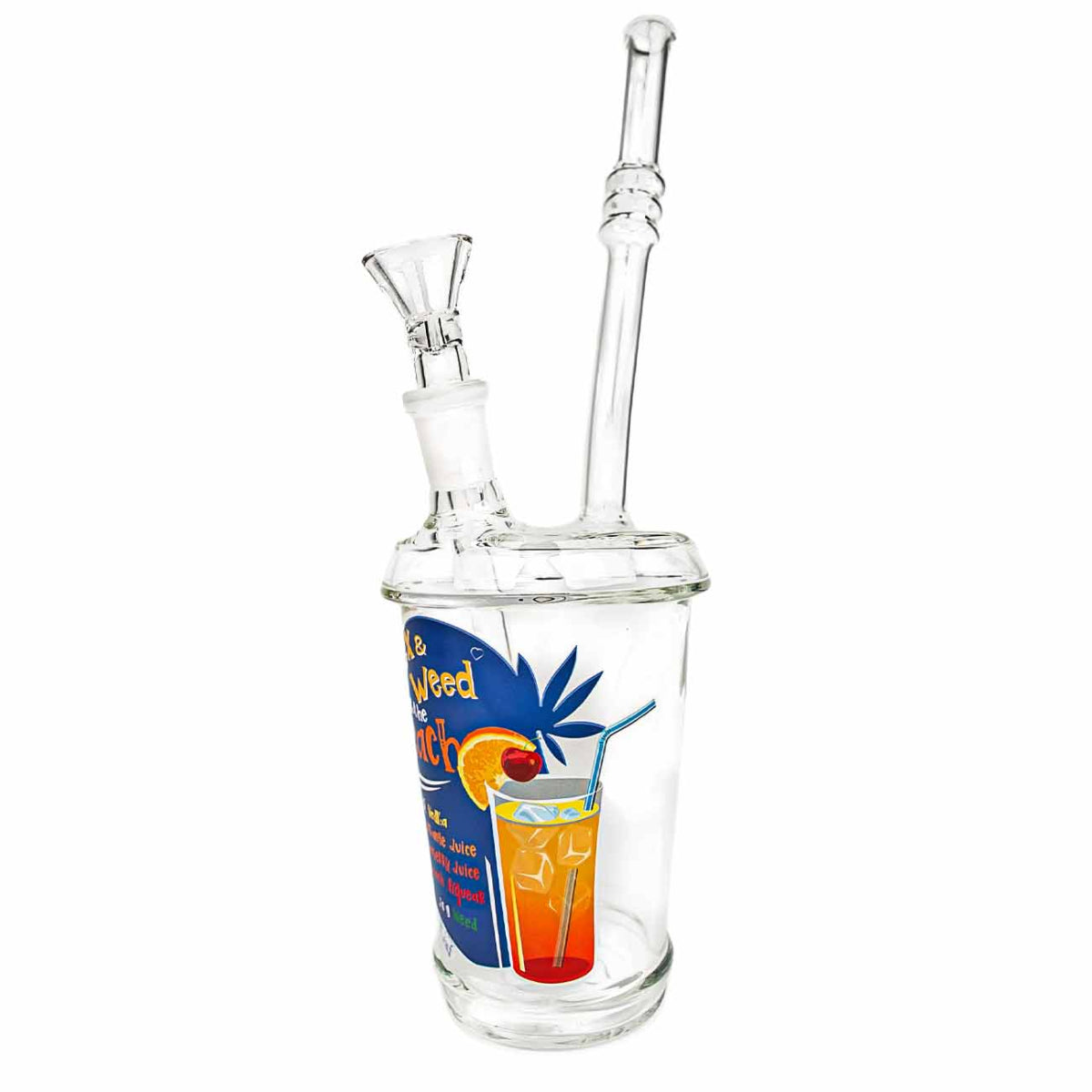 Black Leaf Cup Glass Bong SEX + WEED edestä