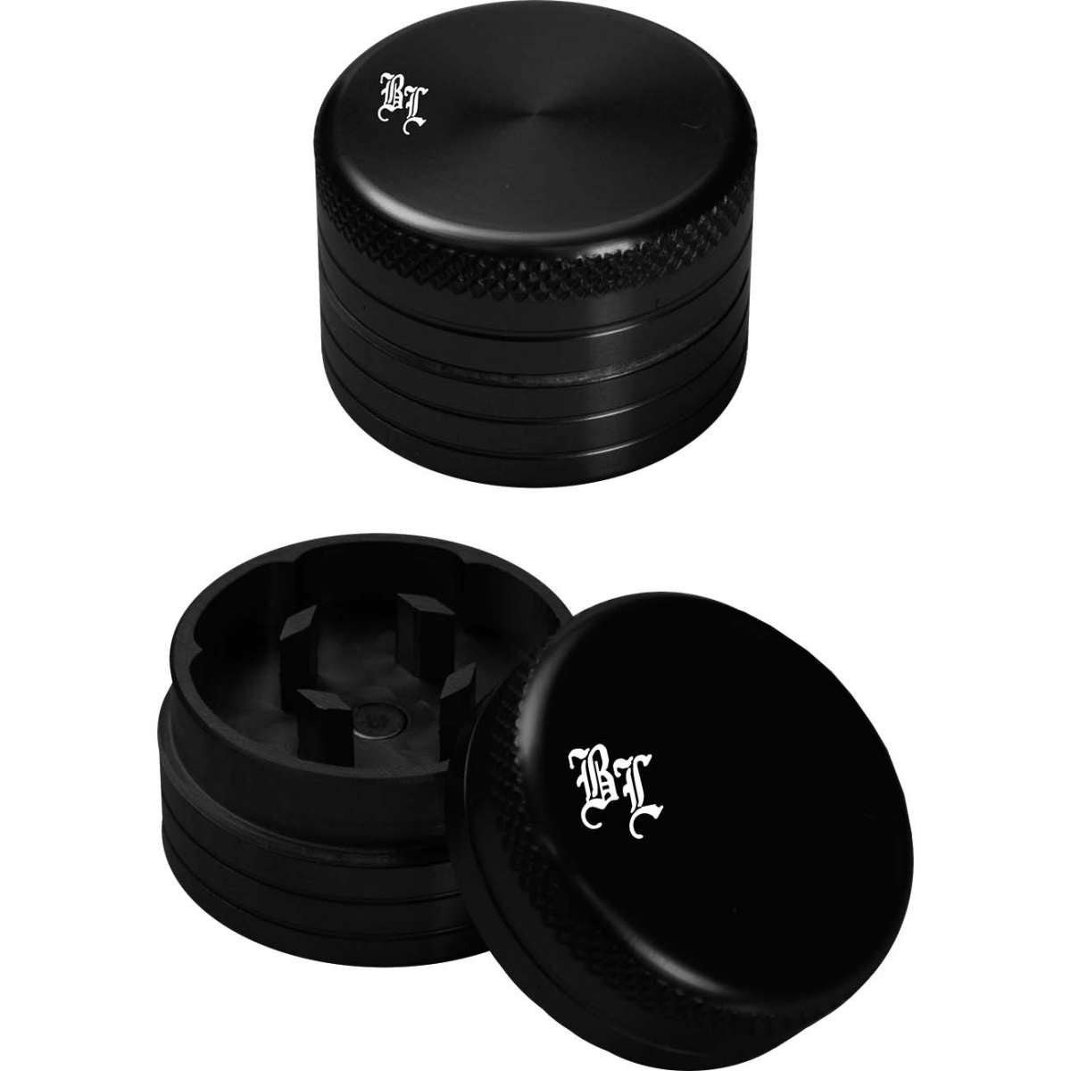 BL Aluminium Grinder Mini 2 -part black 2-osainen alumiinigrinderi