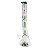 BL Beaker Ice Bong 2x Ufo Percolator Green lasibongi