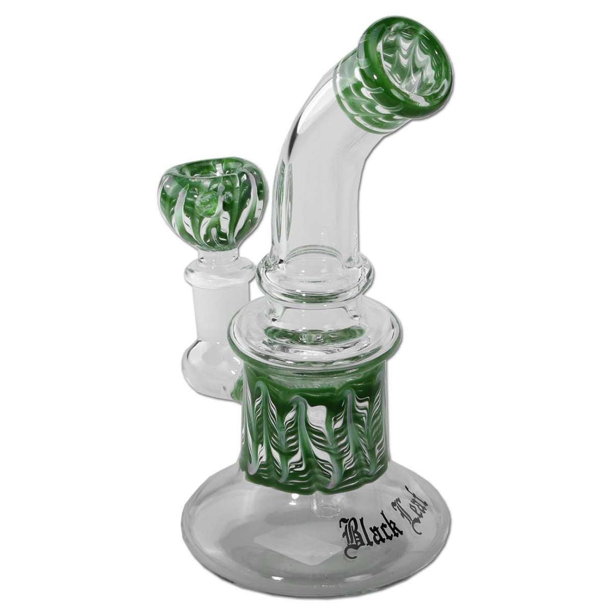 BL Glass Bubbler Green lasibubbleri vihreillä yksityiskohdilla