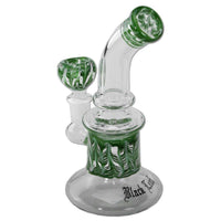 BL Glass Bubbler Green lasibubbleri vihreillä yksityiskohdilla