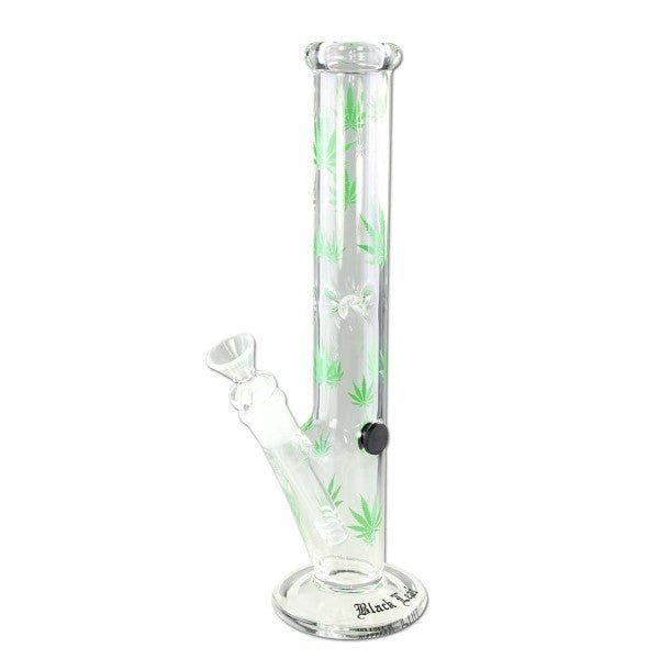 BL Leaves Cylinder Ice Bong 30cm edestä
