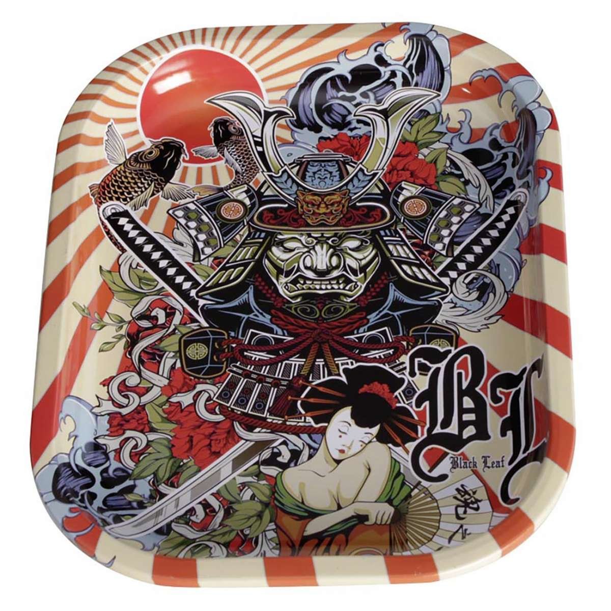 BL Ronin and Geisha Rolling Tray metallinen väsäysalusta
