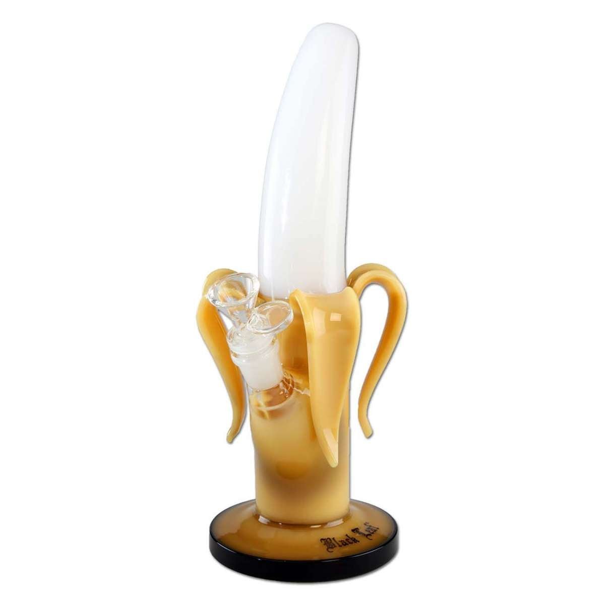 Black Leaf Banane Glass Bong kaareva muotoilu
