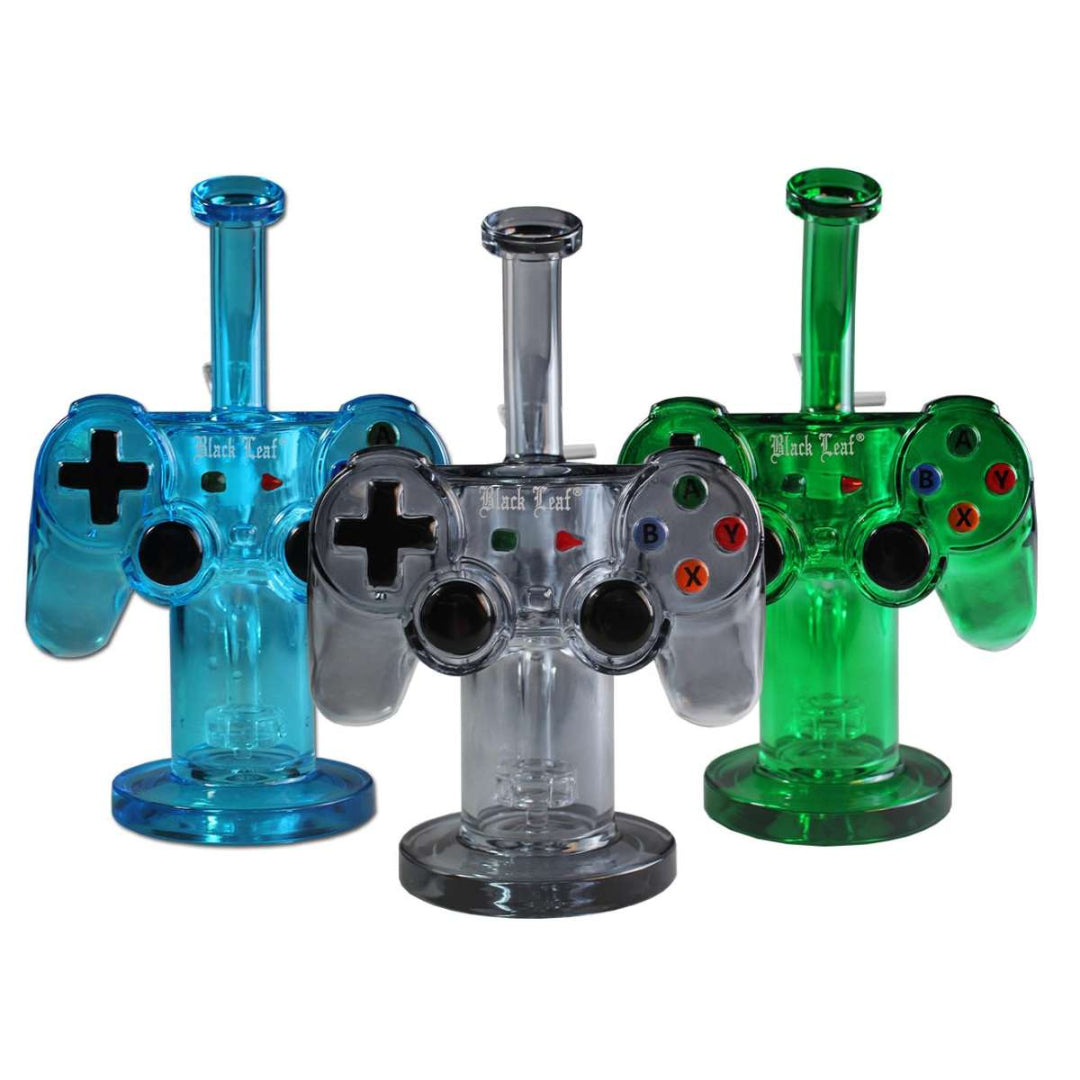 Black Leaf Diffuser Bong GAMEPAD vaaleanvihreä lasibongi