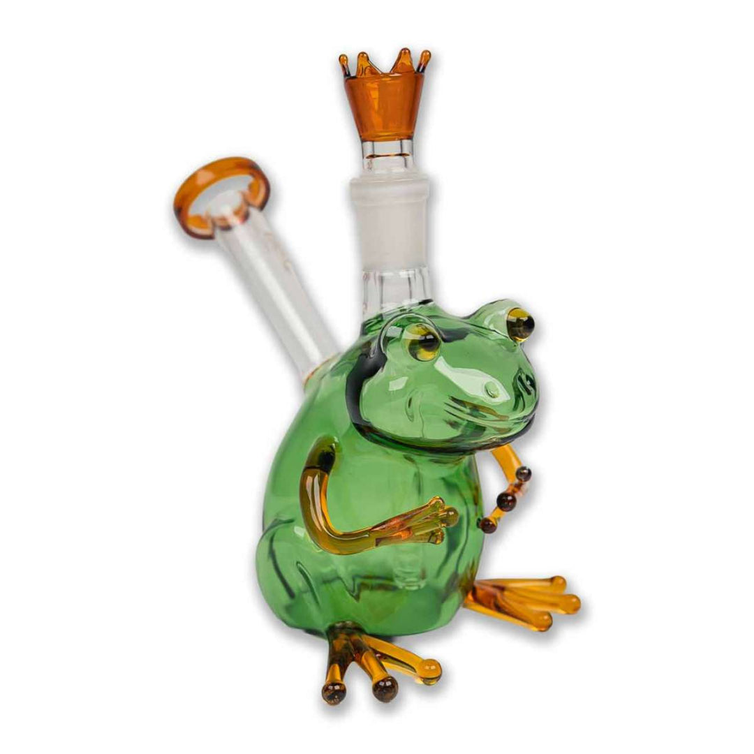 Black Leaf Glass Bong KING FROG vihreä sammakkobongi