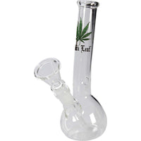 Black Leaf Glass Bong 18cm kirkas lasibongi