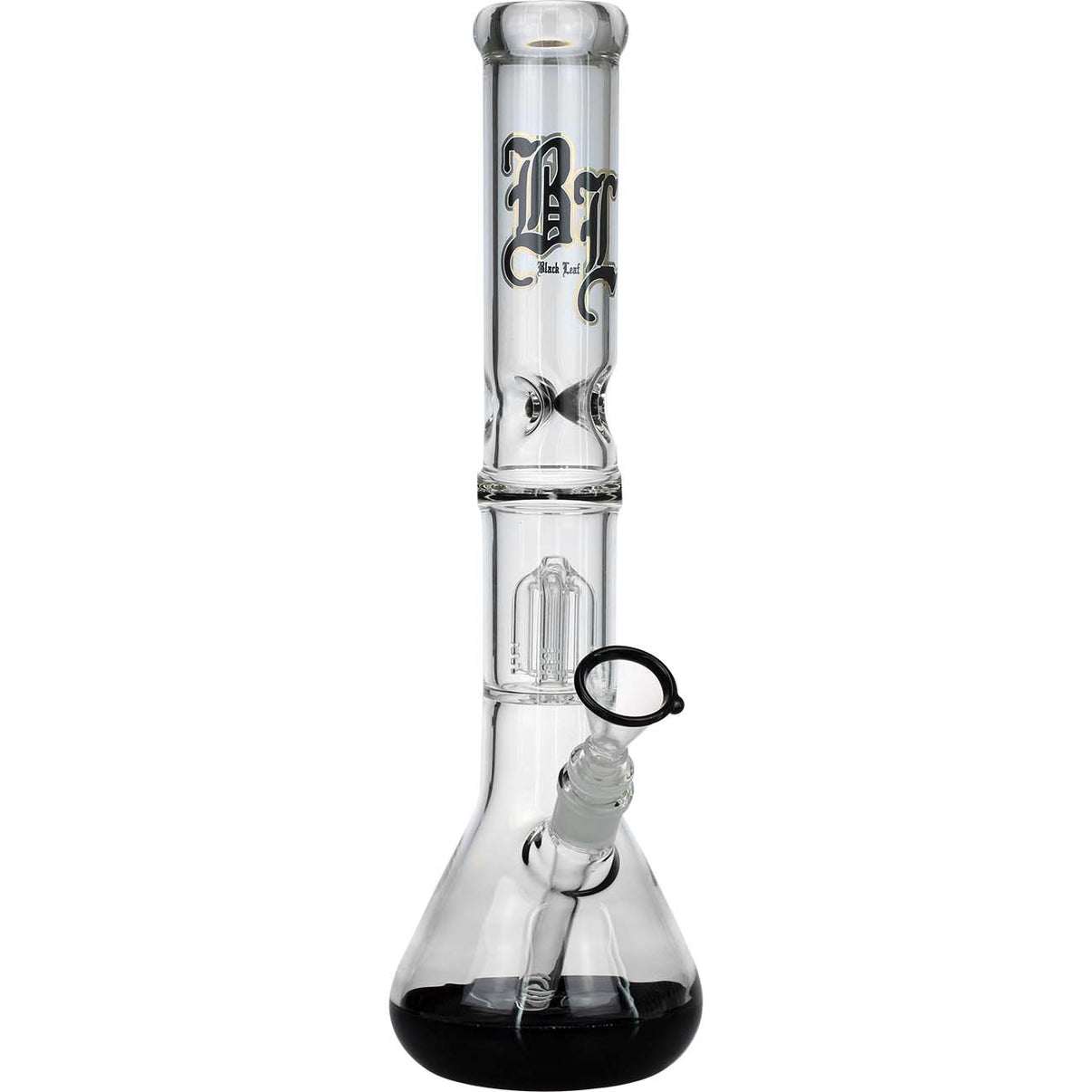 Black Leaf Glass Icebong 4-arm Percolator 40cm kokonaiskuva