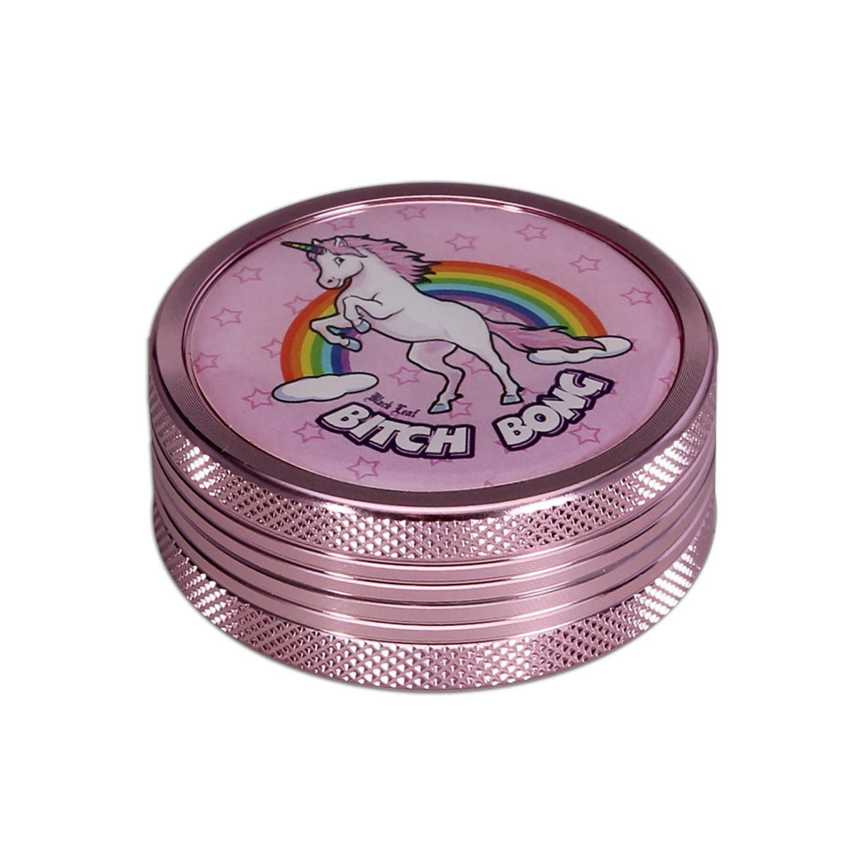 Black Leaf Grinder 2 Bitch Bong pinkki yrttimylly