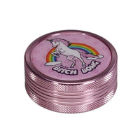 Black Leaf Grinder 2 Bitch Bong pinkki yrttimylly