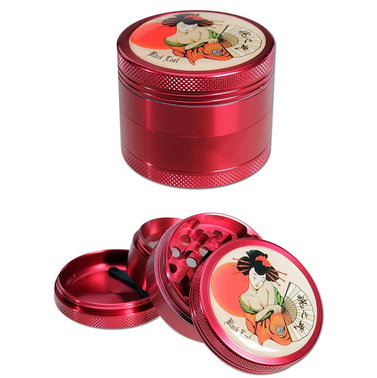 Black Leaf Grinder GEISHA punainen 4-osainen