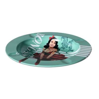 Black Leaf Metal Ash Tray BONGASMUS metallituhkakuppi