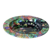 Black Leaf Metal Ash Tray MUSHROOMS psykedeelinen sienikuvio