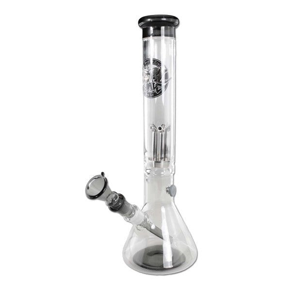 Black Leaf Metal Wave Bong 39cm metallinen ja lasinen hybridi-bongi