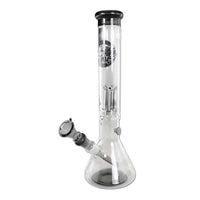Black Leaf Metal Wave Bong 39cm metallinen ja lasinen hybridi-bongi