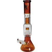 Black Leaf Multi-Level Bong Amber meripihkan värinen lasibongi