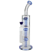 Black Leaf 3x 8-Arm Tree Percolator Bong Blue edestä