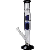 Black Leaf Percolator Icebong musta-sininen lasibongi jääpidikkeellä ja perkolaattorilla, puhdasta ja viileää savua varten