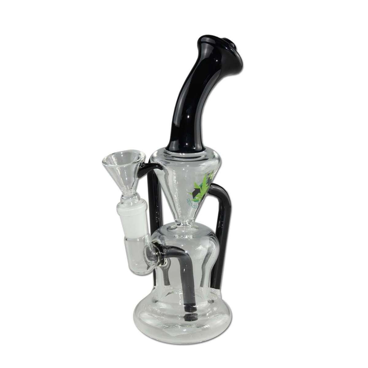 Black Leaf Recycle Bubbler Black lasibongi