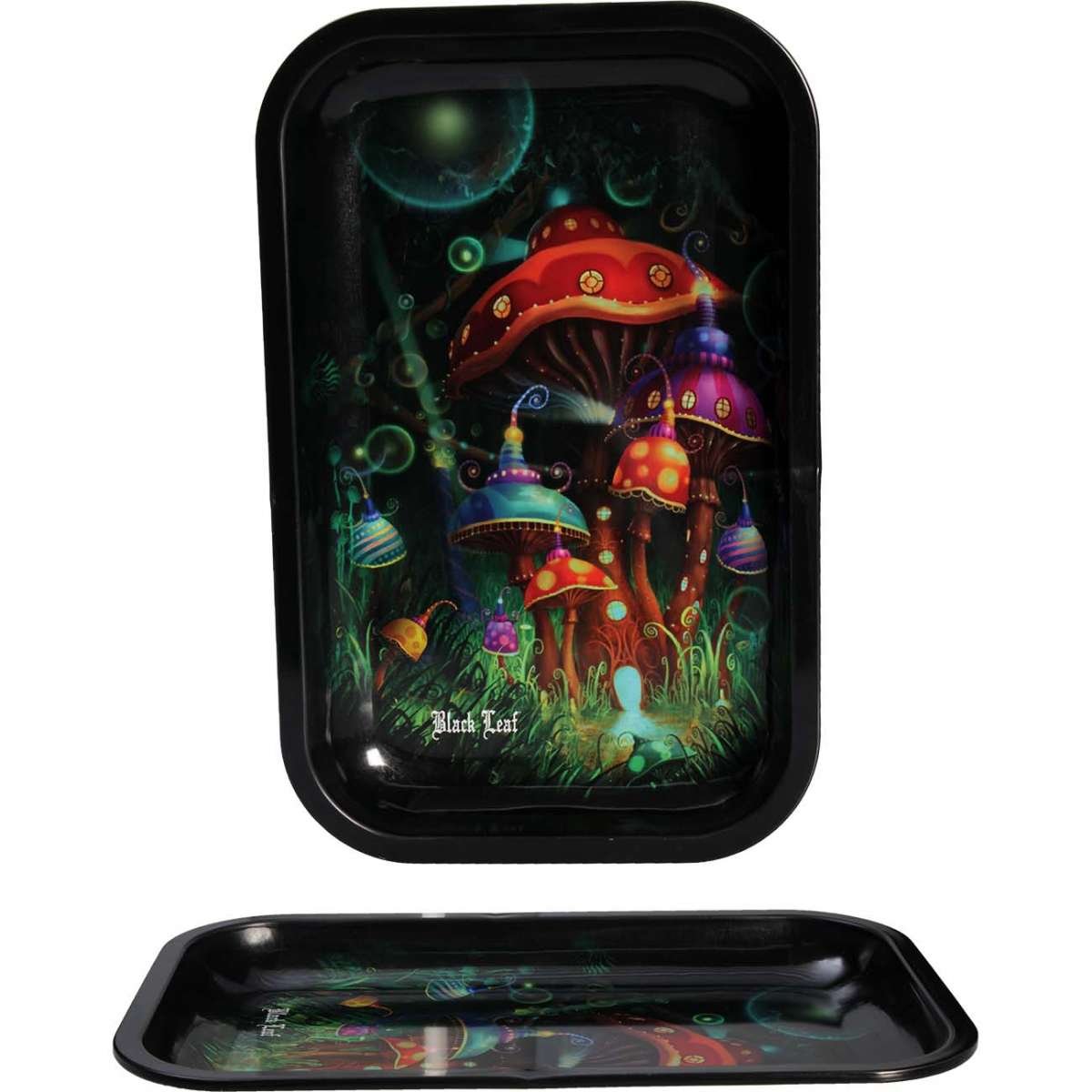 Black Leaf Rolling Tray Mushroom S väsäysalusta