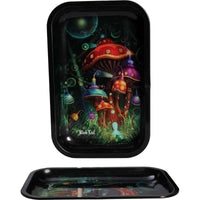 Black Leaf Rolling Tray Mushroom S väsäysalusta