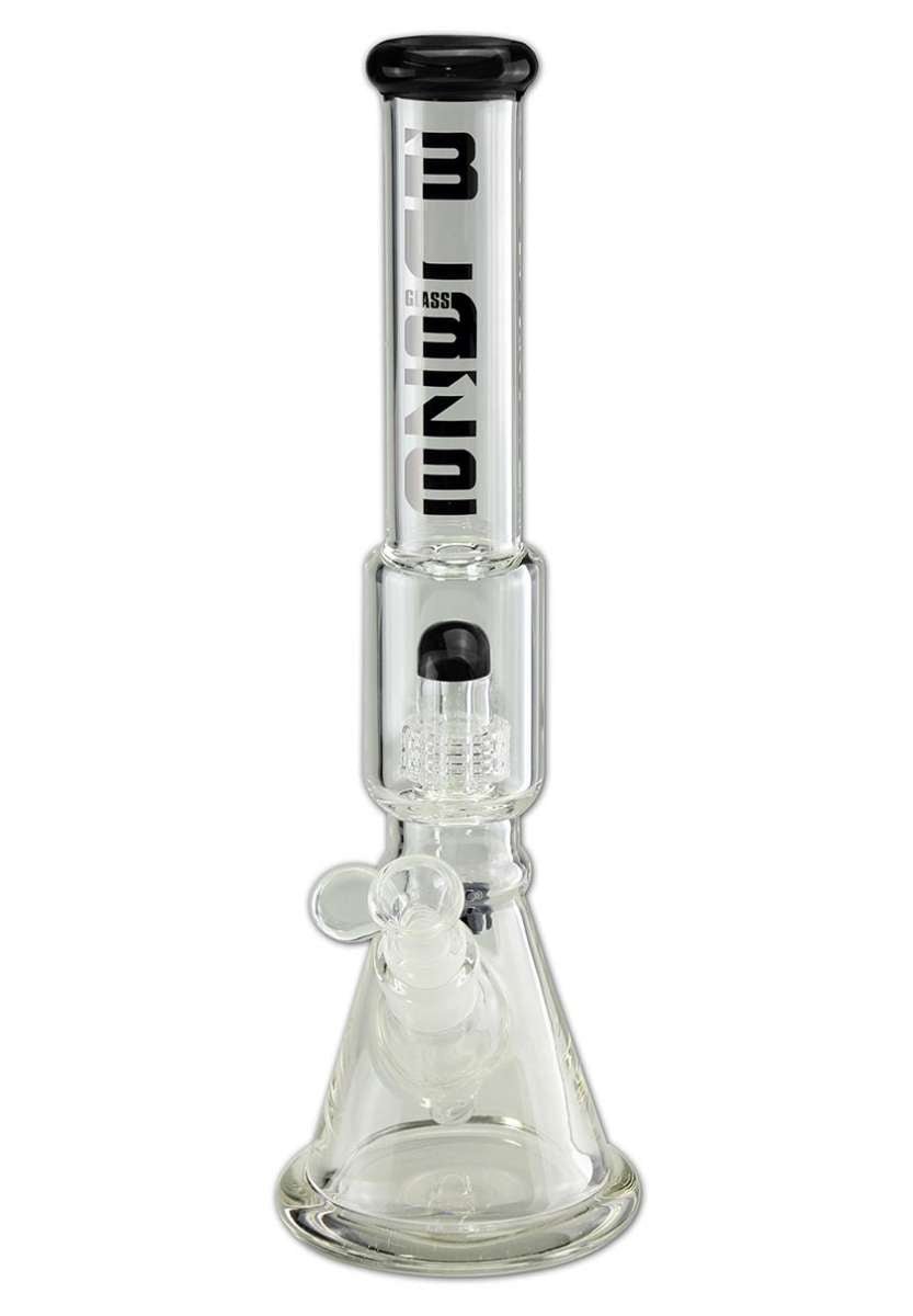 BLAZE GLASS Ice Bong Drum Percolator Black lasibongi