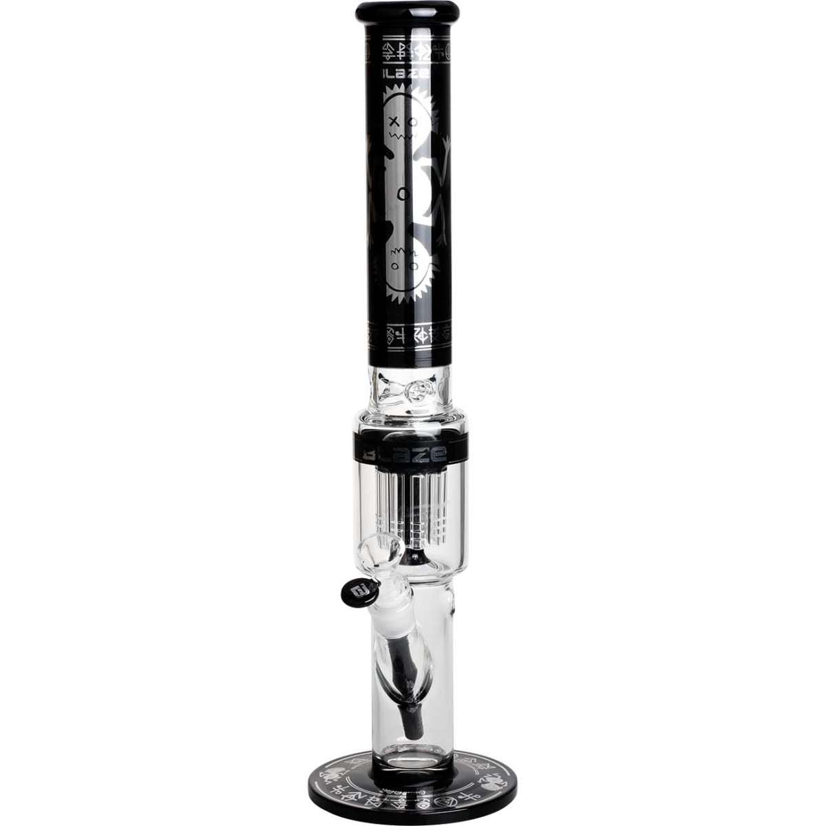BLAZE Voodoo Ice Bong 10-Arm Perc musta lasibongi