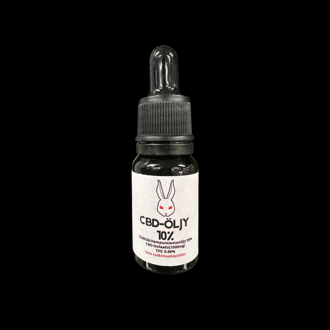 Puhdas 10% THC-vapaa CBD-öljy 10ml pullossa Kaninkolo