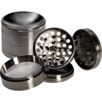 Grinder 4 – part concave grey metalligrinderi harmaa