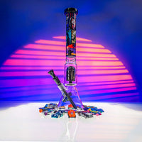 Black Leaf Percolator Bong "GRAND STORY OF BLACK LEAF" 40cm