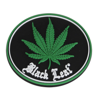 Black Leaf Silicone Coaster silikoninen suoja alusta lasipiippu ja vesipiippu laitteille  - Kaninkolo verkkokauppa