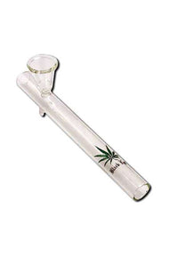 Glass Shotgun Smoking Pipe 20cm "Leaf"