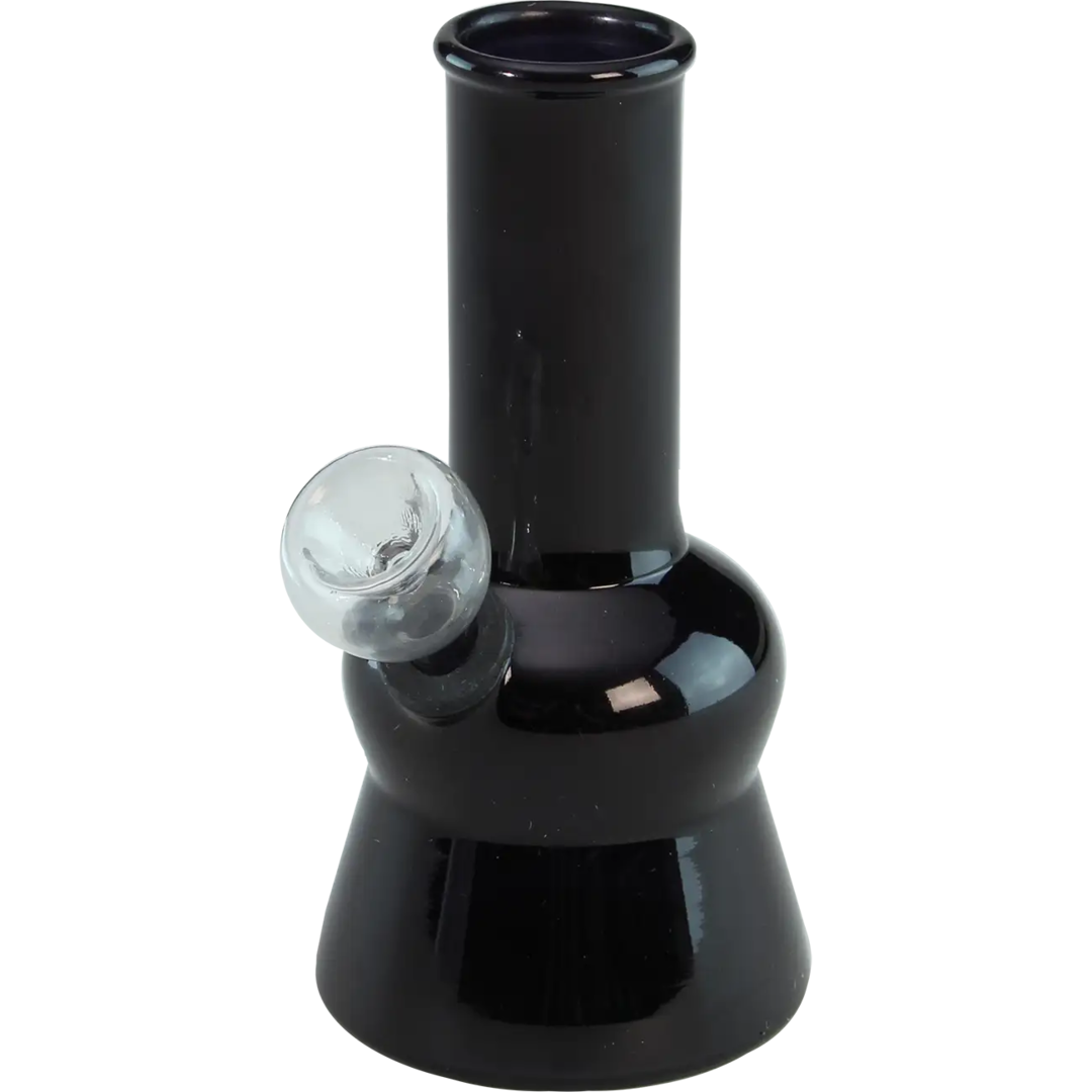 Glass Bong Mini Transparent Black läpikuultava musta 13cm mini lasivesipiippu - Kaninkolo verkkokauppa