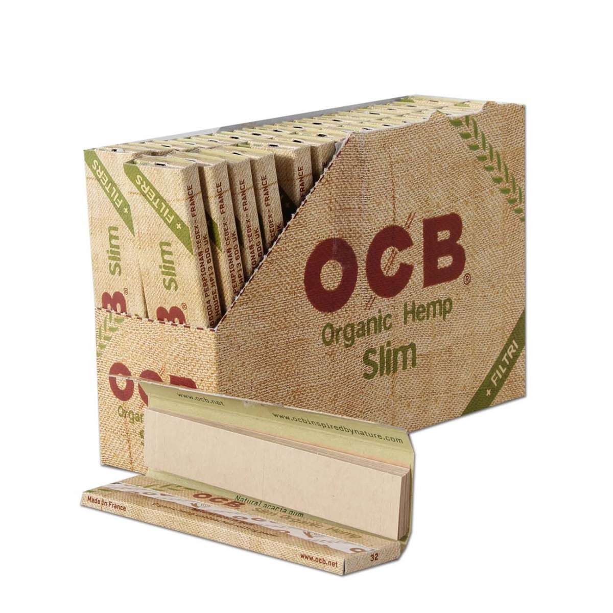 OCB Organic Hemp Papers + Tips pakkaus