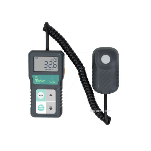 Monitor PAR Meter VDL digitaalinen PPFD-mittari ja ulkoinen sensori kasvivalojen voimakkuuden mittaamiseen.
