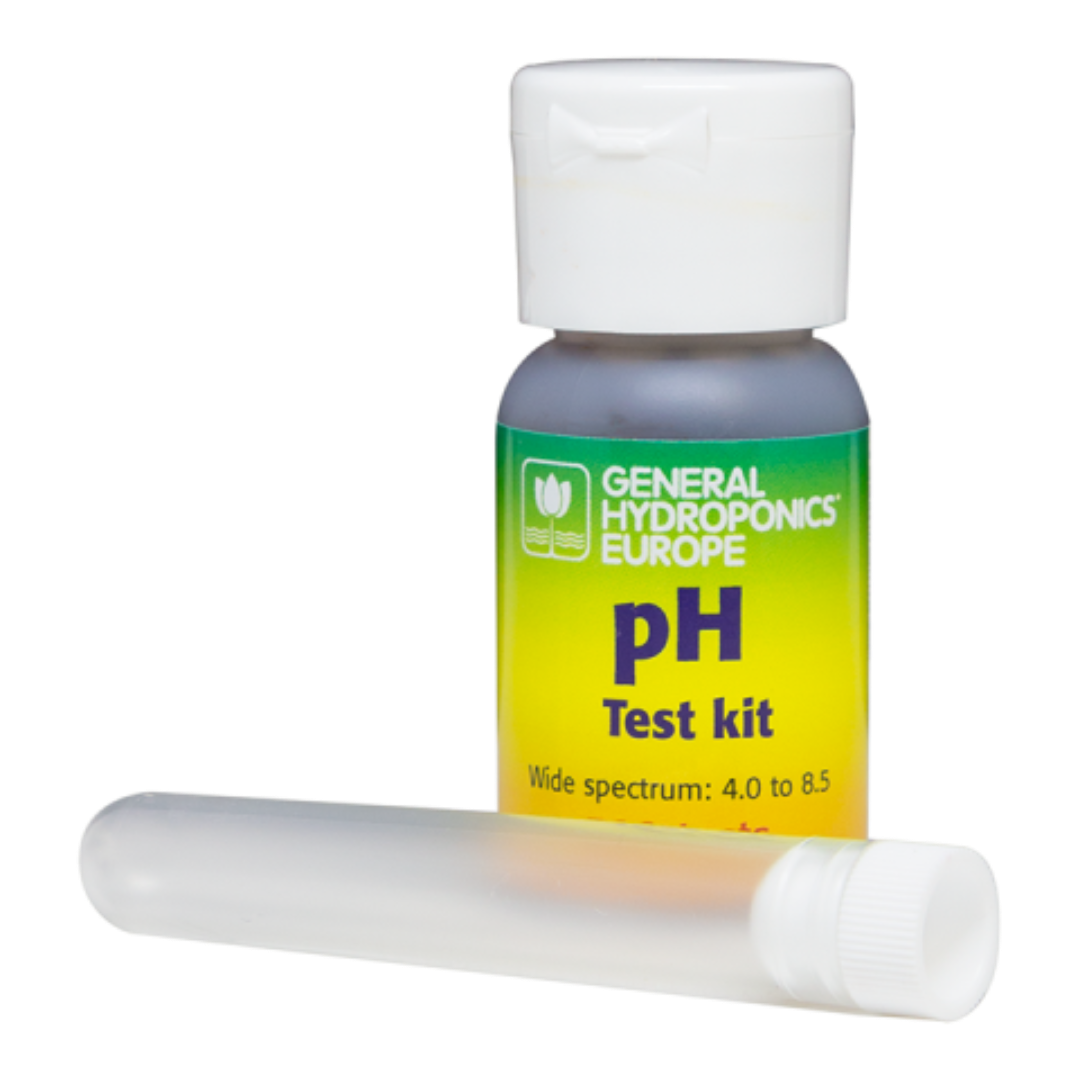 Terra Aquatica pH Test Kit 30 ml pakkaus ja värikartta